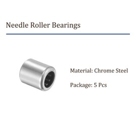 Kozelo 5pcs SCE59 Needle Roller Bearings - [5/16" x 1/2" x 9/16"] Open End for Gearbox Use, Chrome Steel Rollers