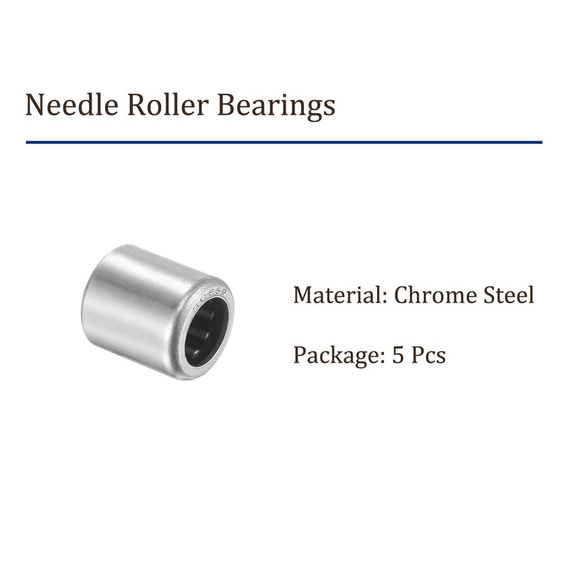Kozelo 5pcs SCE59 Needle Roller Bearings - [5/16" x 1/2"