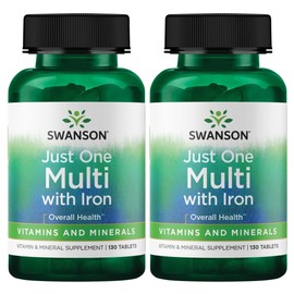 Swanson Century Formula Multivitamin with Iron 130 Tabs ((2 Pack)