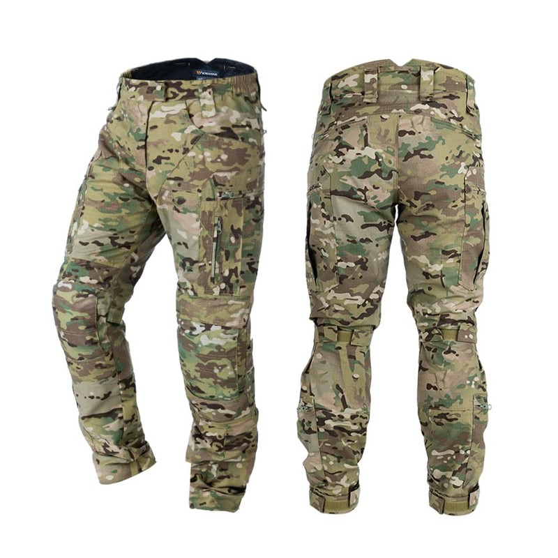 IDOGEAR OUTDOOR Men’s Combat Pants Tactical Camo Pants with Hidden