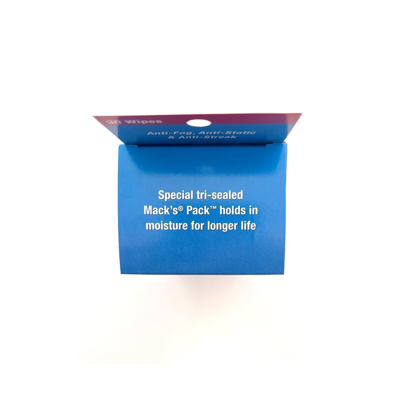 Mack's Lens Cleaning Wipes - 30 Count