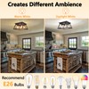 FadimiKoo 4-Light Black Flush Mount Ceiling Light for Kitchen Hallway,