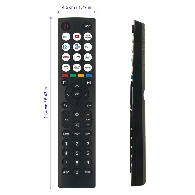 EN2AD36H Replacement Remote Control for Hisense HD Smart TV 32E43NT