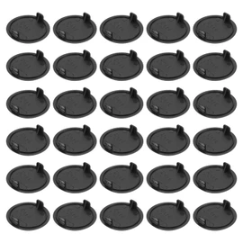 uxcell 80Pcs Hinge Hole Covers, 35mm(1 3/8") Dia Plastic Concealed Hinge Hole Cover Plug Cap Round Flush Type Caps for Furniture Cabinet Cupboard Wardrobe Dresser, Black