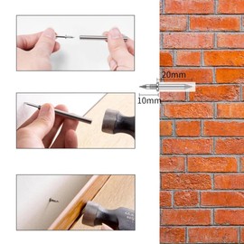 Eleanly 100PCS Double Head Skirting Thread Seamless Nail Skirting Line Without Marks Nail Skirting Line Special Hidden Nails with Nail Specific Sleeve Tool for TV Backdrop Furniture Sofa Headboards