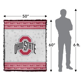 The Ohio State University Ohio State Blanket, 50"x60" Winter Blanket Woven Cotton Blend Throw
