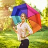 Lejorain Rainbow Windproof Automatic Umbrella - Golf Heavy Duty Large