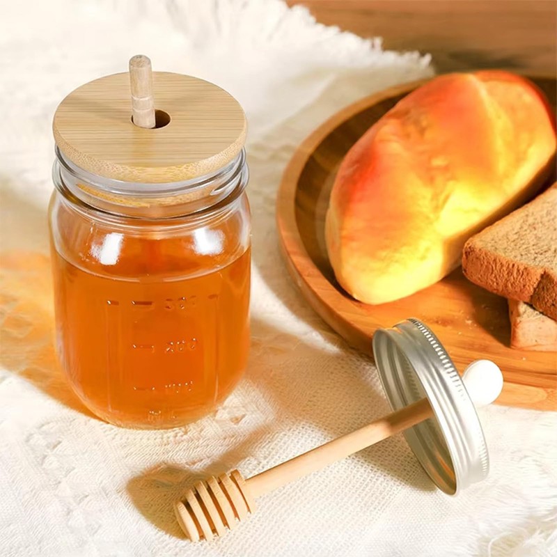 Wooden Honey Mixing Stirrer 10Pcs 6inch Honey Dipper Sticks Honey