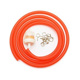 0.3''x59'' Tubing Carburetor Fuel Vent Line, PRO BAT, Gas Hose Line Fuel Gas Line Tubing Hose Roll for ATV Dirt Bike Go Kart Moped Pocket Bike Most of Chinese Scooter with Hose Clamps Fuel Filter，Red