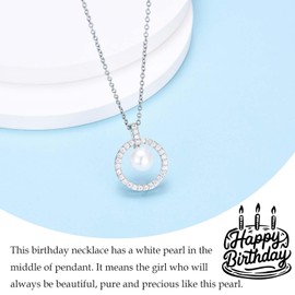 16th Birthday Gifts for Girls, Pearl Necklace Birthday Gifts for 16 Year Old Girl as 16th Birthday Decorations for Girls Daughter Granddaughter Sister Niece with Happy Birthday Card