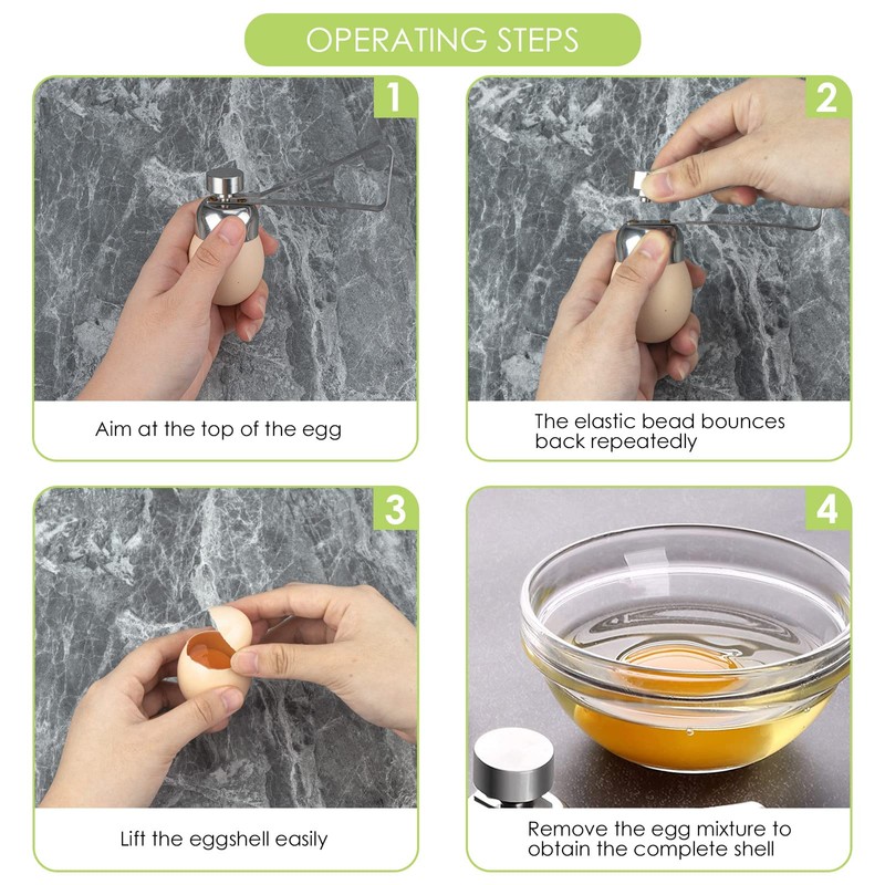 SHIDOW Egg Cracker Topper Set, Soft Hard Boiled Eggs, Egg