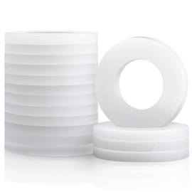 Jeboler Pack of 50 Plastic Washers M6, DIN 125 Nylon Washers Flat Plastic Washers Body Washers Spacers with Small Outer Diameter for Screws and Nuts