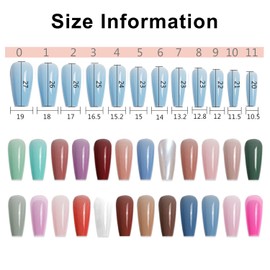 576PCS Traceless Long Coffin Fake Nails 24 Solid Colors Long Ballerina Full Cover Press on Nails Coffin False Artificial Acrylic Nails for Women Girls DIY Nail Art Tips Supplies Salon (Coffin & L Size)