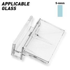 LINLAN 6mm 12 Pieces Aquarium Cover Bracket,Fish Tank Lid Clips Acrylic Aquarium Cover Clip Support Holder for Rimless Aquariums