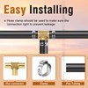 Horiznext 3/4 inch pex tee fitting, brass coupling adapts water
