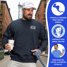 Stella Blue Fresh Ground Coffee - Electric Avenue Blend - 100% Arabica DARK Roast - Ethically & Sustainably Sourced from Central America - Helps Support PAWS Chicago - 12 ounce Bag