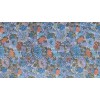 Beautiful Blue Peach Purple Floral Cotton Chintz Fabric By the