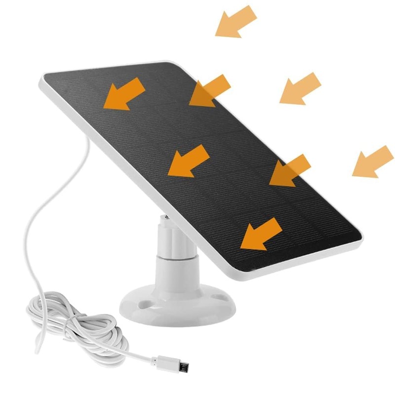 Solar Panel Charger -Weather Resistant, 5W 5V Solar Panel Wall
