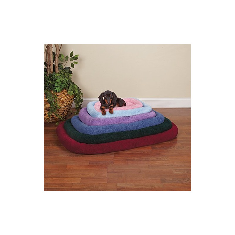 Slumber Pet Sherpa Crate Pet Bed with Bumper-Style Cushioning for