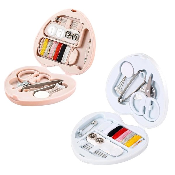 2 Boxes Mini Sewing Kit Portable Emergency Sewing Repair Kit