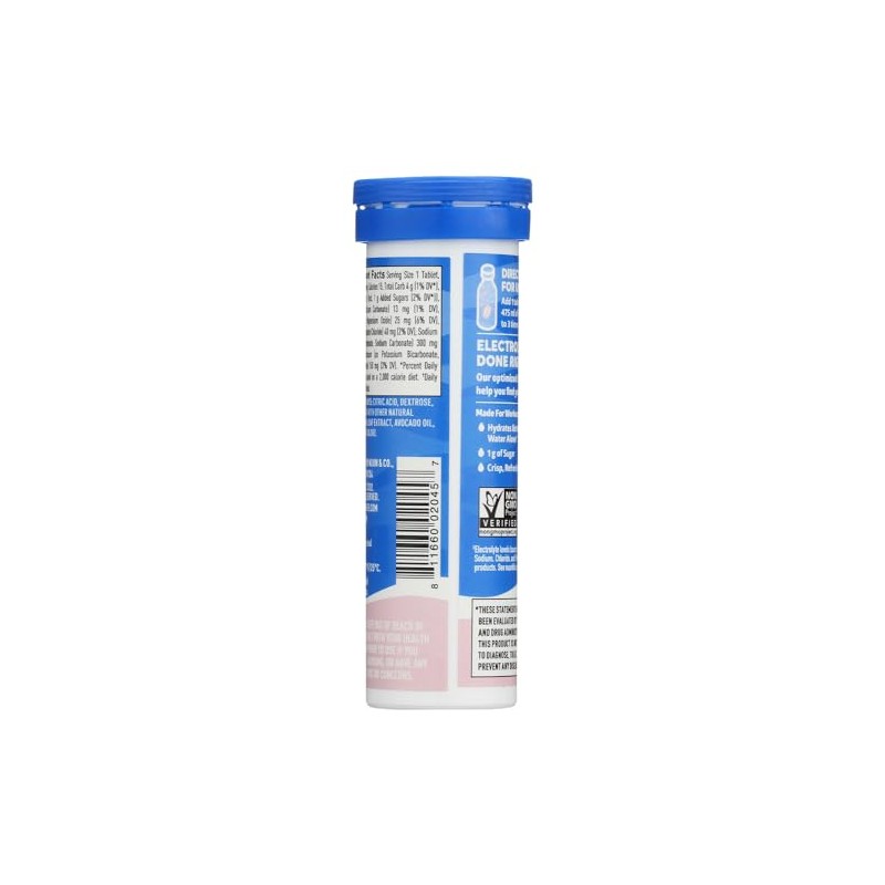 Nuun Hydration Pastillas de bebida electrolítica de limonada de fresa