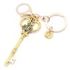 Antique Key Keychain - Large Victorian Crown Key Charm -