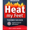 Brubaker 2 pairs of Heat my Feet thermal socks, beige,