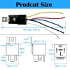 Kalmaegee 2Pack 12V 40A Relay with Relay Socket and Wiring