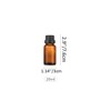 OHEETU 6Pcs 20ML Empty Amber Glass Essential Oil Bottles with