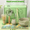7 Pcs Matcha Tea Set with Whisk Bowl Stir Brush