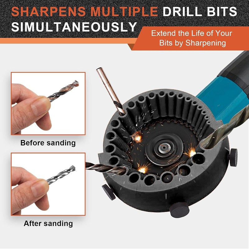 Drill Bit Sharpener,Power Drill Bit Grinder Attachment, Electric Drill Bit