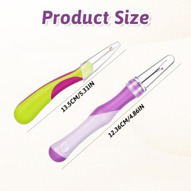 2 Pcs Seam Rippers, Rippers for Sewing and Thread Ergonomic Plastic Grip Stitch Remover Tool for Embroidery Sewing Knitting Crafting