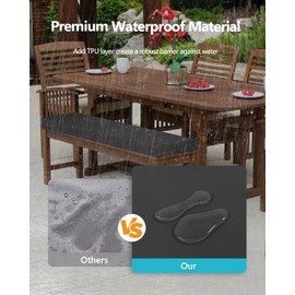 Bench Cushion 32x12x2 inches, Strengthen Waterproof Outdoor Seat Cushions, High-Density Bench Pad, Detachable Cover Cushion for Bench, Outdoor Cushions for Patio Garden Swing Furniture - Black