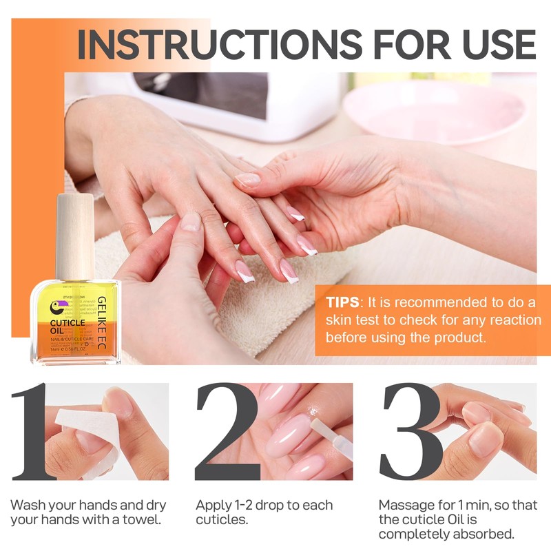 gelike ec 552PCS Medium Almond and Cuticle Oil For Nails