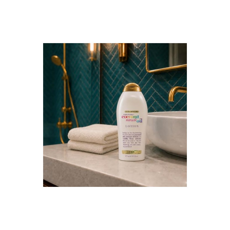 OGX, Crema Corporal Humectante de Aceite de Coco, 577 ml