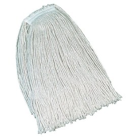Rubbermaid Commercial Products Value Pro Medium 20 OZ Cotton Wet Mop, 1" Headband, White, for General Purpose Floor Cleaning or One-Time Use