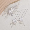 Famihot Hair Accessories, Pearl Comb, U Pins, 5-piece Set, Tree