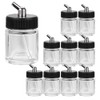 OPHIR Box of 10 Glass 22CC Single-Action Airbrush Bottles for