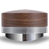 KNODOS 51mm Espresso Distribution Tool Walnut Coffee Distributor Adjustable Depth
