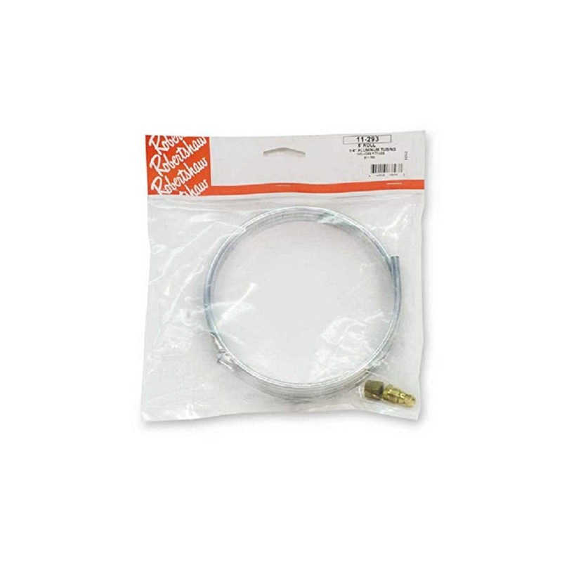 Robertshaw 11-293 1/4" Tubing with Fittings, 5" Roll, Aluminum