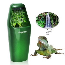 Giangarden Automatic Reptile Water Fountain - Ideal for Lizards Snakes Geckos Tortoises and Bearded Dragons - Waterless Auto Shut-Off & Indicator Light Reminder with 3 Carbon Pads(27oz)