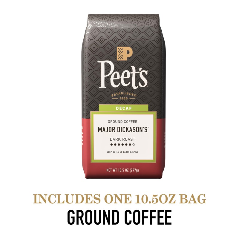 Peet's Coffee, Dark Roast Ground Coffee, Decaffeinated Arabica Coffee -