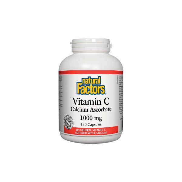 Natural Factors Vitamin C (Calcium Ascorbate) 1,000mg - 180 Caps