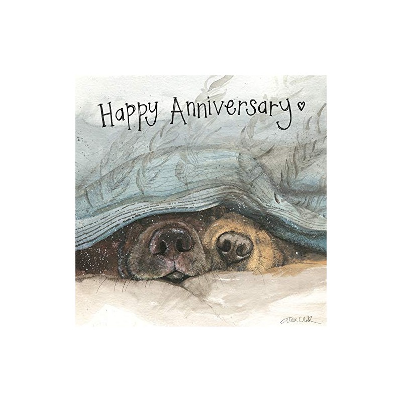 Alex Clark Happy Anniversary Dog Snouts Card