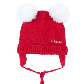 Chicco, Babymütze, Warm, Bequem Und Weich, Mit Bändern Und Bommel, Babykleidung, Geschenkideen Zur Geburt, Designed in Italy