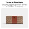 Coach Women's Essential Slim Wallet in Signature Canvas, B4/TAN Caramel