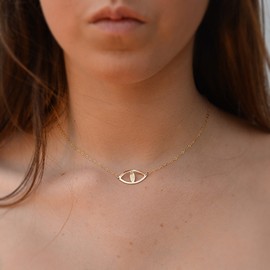 Customize Gold Evil Eye Jewelry Pendant Gold filled Necklace