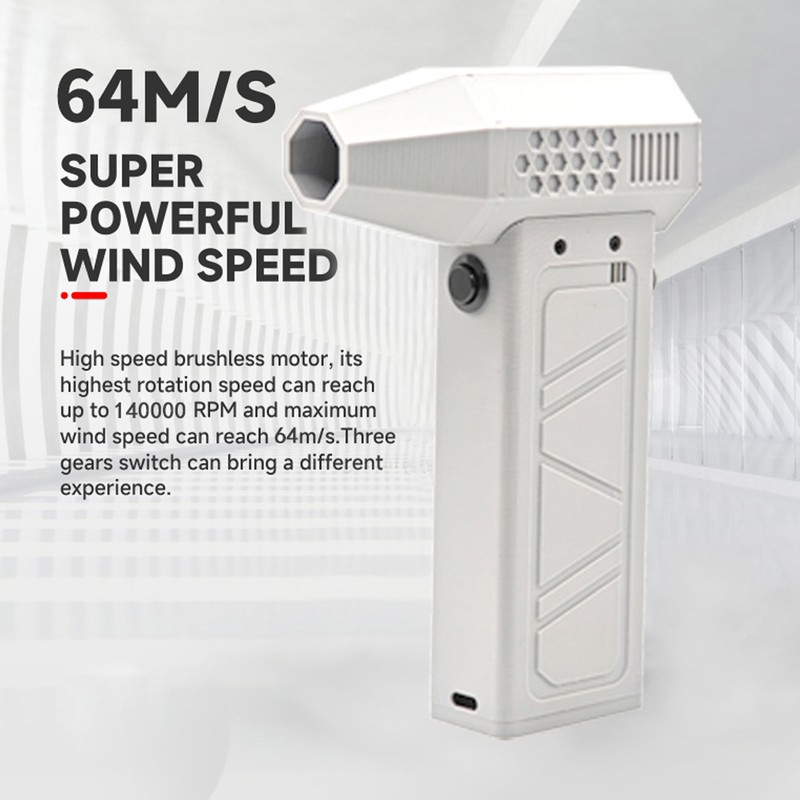 Handheld Jet Fan 140,000RPM Duct Fan 64m/s Wind Speed Brushless