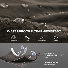 Calamus WaveWalker Fishing Waders for Men & Women, 100% Waterproof PVC Chest Waders with Slip-Resistant Boots, Tear-Resistant Nylon, Ample Storage, Wader Hanger, Brown, M5/W7