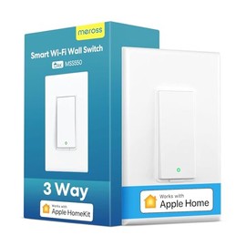 Meross - Interruptor inteligente de 3 vías, interruptor de luz inteligente compatible con Apple HomeKit, Siri, Alexa, Google Assistant y SmartThings, interruptor de luz WiFi de 2,4 GHz,